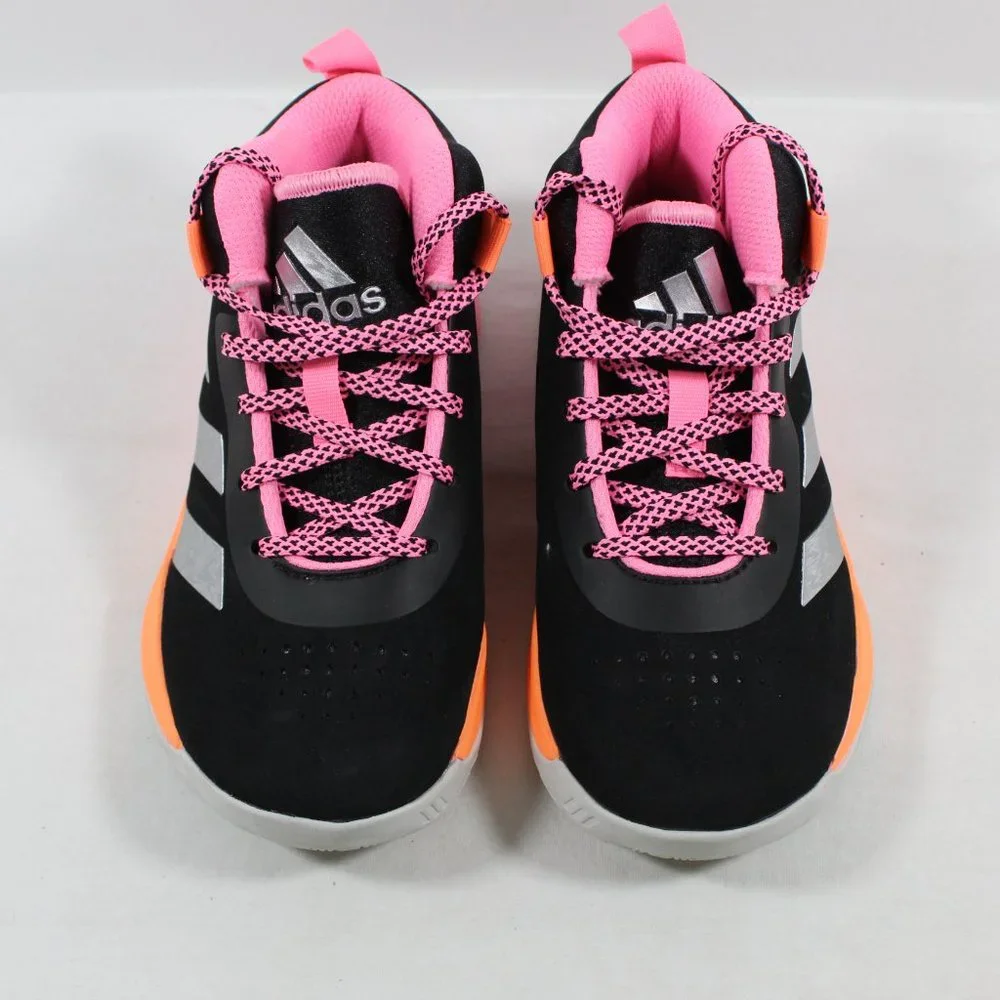 Adidas Kid's Cross Em Up Sneaker GX4793 - Black/Pink Size 13 - Picture 3 of 5